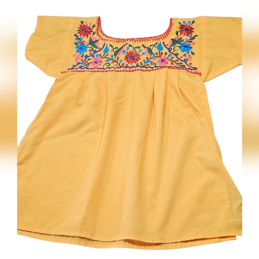 Girls Toddler Mexican Top Embroidered Size 6-8